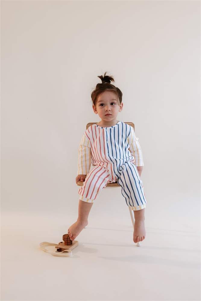 Baby Long Sleeve Cuffed Footed Romper 